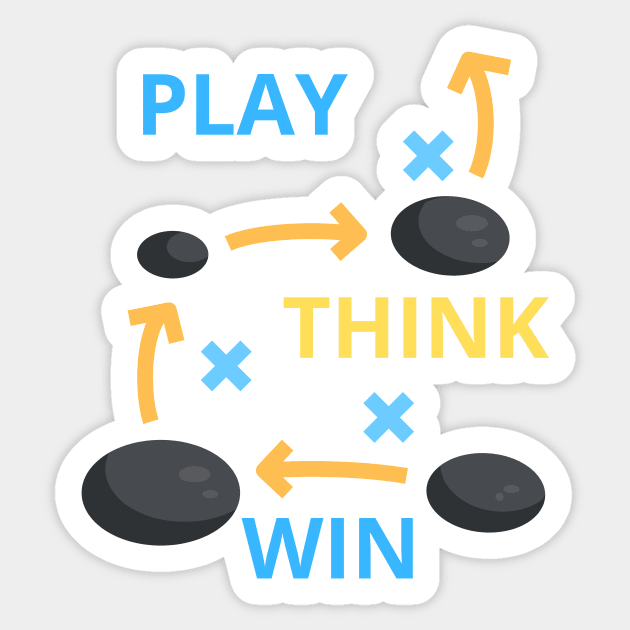 Go Baduk Play Think Win Sticker by Piggy Boxer